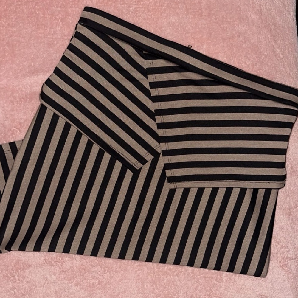 Striped Black and Tan Skirt